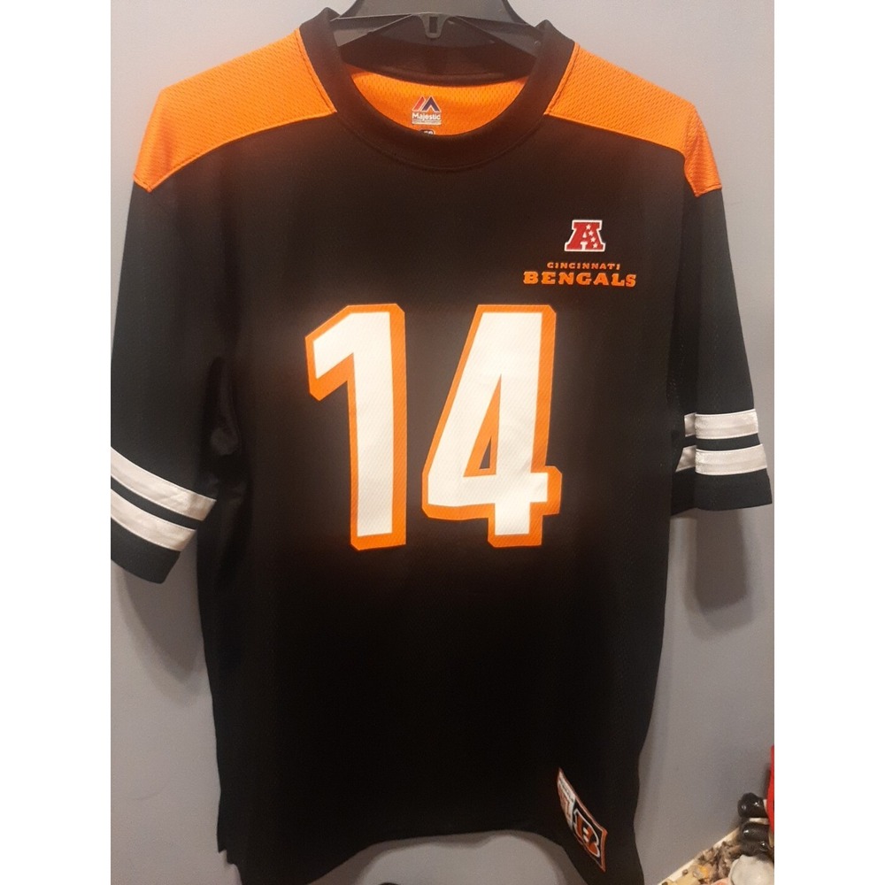 New Cincinnati Bengals Jersey Orange Black 14 Dalton Large Mens Shirt